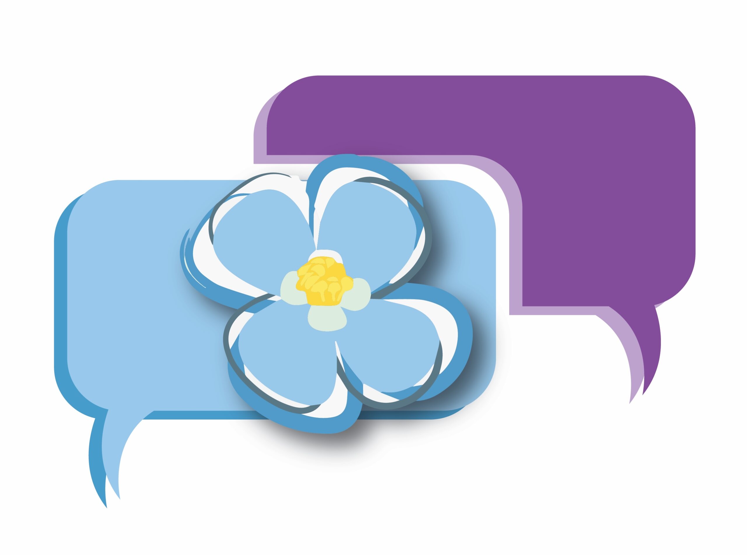 Speech bubble showing respectful and empowering language, promoting positive communication for people living with dementia.